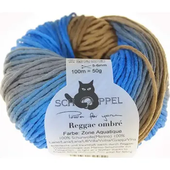 Příze Schoppel Wolle Reggae ombré 2257 Zone Aquatique (Příze merino Reggae ombré 2257 Zone Aquatique)
