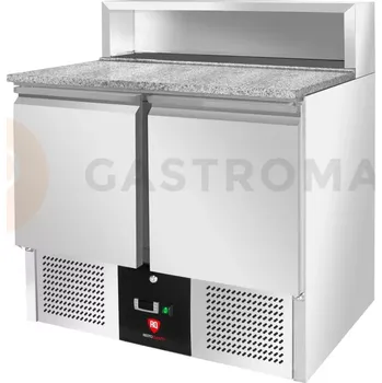 Stůl chladící 2-dvéřový, na pizzu, se žulovou deskou, 900x700x1090 mm | RESTO QUALITY, RQPS900