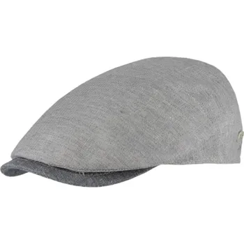 Čepice Fléchet - Since 1859 Pánská lněná šedá letní bekovka - Fléchet since 1859 - UV faktor 40 Velikost: 57 cm (M)