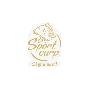samolepka Sportcarp samolepky pro fanoušky Varianta: logo chyť a pusť zlatá 222 x 290 mm
