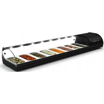 Stolní chladící vitrína Classic Tapas V10, 10x GN1/3 Barva Černá Sleva 6500Kč