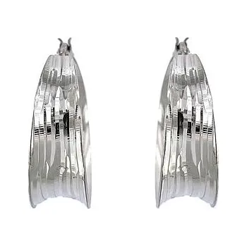 Šperk Stříbrné kruhy gondole ryté 2,5cm