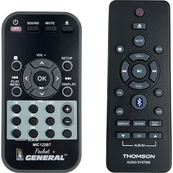 Dálkový ovladač THOMSON MIC122BT - dálkový ovladač duplikát