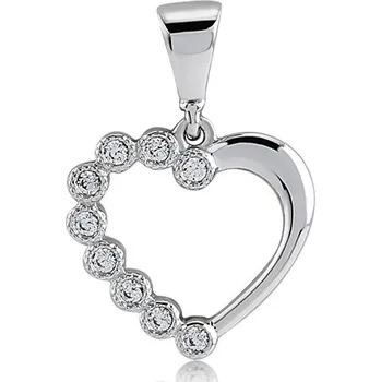 Přívěsek Lillian Vassago Zlatý přívěsek srdce se zirkony LLV11-GP028W