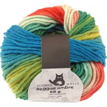 Příze Schoppel Wolle Reggae ombré 1701 Papagei (Příze merino Reggae ombré 1701 Papagei)