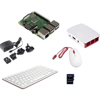 Stolní počítač Raspberry Pi® Desktop Kit Raspberry Pi® 3 B 1 GB 4 x 1.2 GHz vč. klávesnice, vč. myši, vč. Noobs OS, vč. napájecího zdro