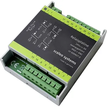 Relé scaleo systems bezpečnostní relé S diodou s pólovou ochranou , s LED diodou, s krytem 1 ks Typ 24V 4-fach 4 přepínací ko
