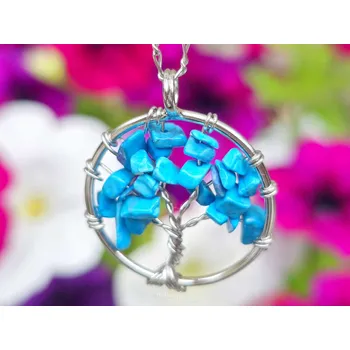 Přívěsek Tyrkenit přívěsek strom života bižuterní kov
