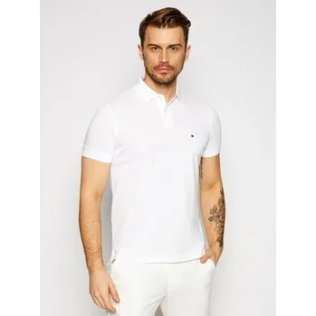 Pánské tričko Tommy Hilfiger Polokošile 1985 MW0MW17770 Bílá Regular Fit 3XL