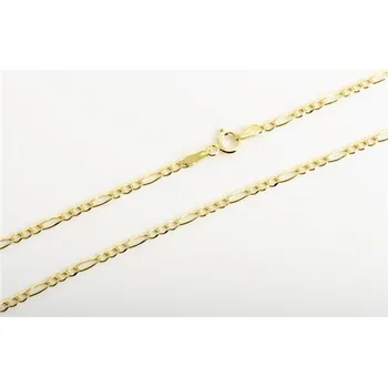 Řetízek Zlatý řetízek figaro 50 cm ZLR1249F + DÁREK ZDARMA