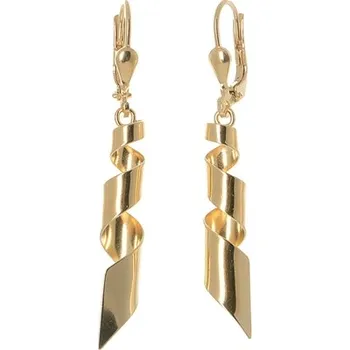 Náušnice Stříbrné visací pozlacené náušnice STNAU0760F