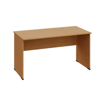 Psací stůl BPL 27 - 14 stůl pracovní, dřevěná podnož, deska 25 mm, široký 1400 mm, buk royal