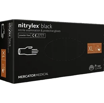 Mercator Nitrylex rukavice černé XL - 100 kusů