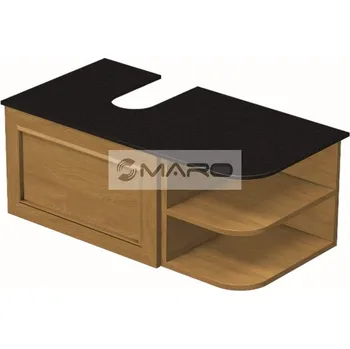 Koupelnový nábytek Smart50 Grifel Skříňka pod umyvadlovou mísu, s 1 zásuvkou, s výřezem U, závěsná, odklad P, 91,5 x 36,2 x 50 cm, světle hnědá, GRIF1 90 1Z RAD P 231