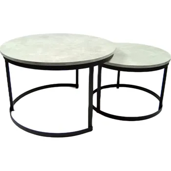 Konferenční stolek ArtSft Sada konferenčních stolků ANIA I | černá podstava / beton