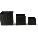 Sada tří zahradních květináčů z umělého ratanu Orchid