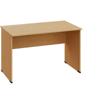 Psací stůl BPL 17 - 12 stůl pracovní, dřevěná podnož, deska 18 mm, široký 1200 mm, javor horský