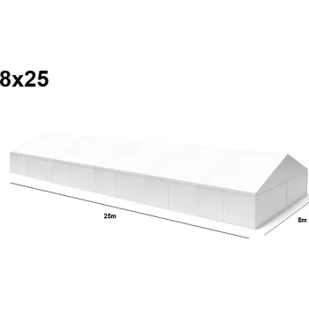 Zahradní stan TENTino Velkokapacitní párty stan 8x25 m Stav stanu: NOVÝ