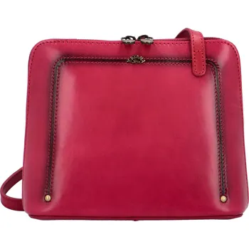 Kabelka Luxusní dámská kožená crossbody Katana Rebora, fuchsiová