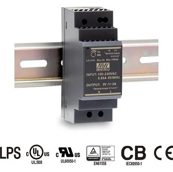 PoE injektor Zdroj Mean Well HDR-30-12 Průmyslový napájecí spínaný, 12V, 30W, na DIN HDR-30-12