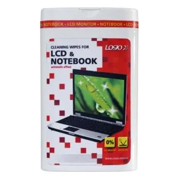 Čistící sada Čisticí trhací ubrousky, na LCD, notebooky, dóza, 50ks, LOGO