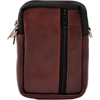 Peněženka Kožená kapsa na opasek 611-6207 hnědá + černá