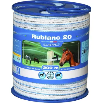 Ohradník LACMÉ Francie Elektrická páska RUBLANC 20 mm pro elektrický ohradník Délka: 200 m