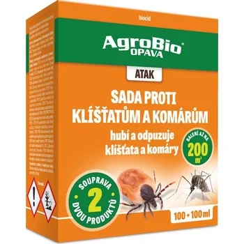 AgroBio Opava Atak sada proti klíšťatům a komárům, 100 + 100 ml