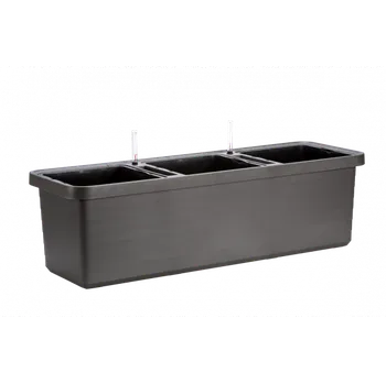 Truhlík Plastia Samozavlažovací velkoobjemový truhlík Berberis TRIO antracit