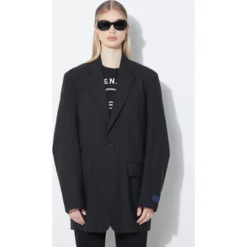 Dámské sako Vlněné sako Kenzo Solid Kimono Blazer, 34, černá, 99X