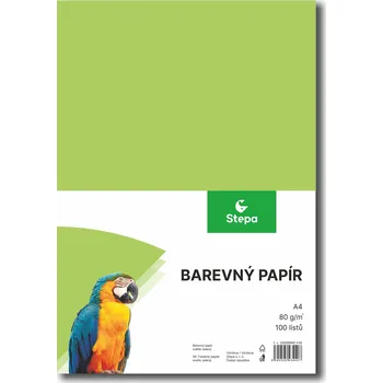 Kancelářský papír Barevný papír A4, 80g, světle zelený, 100 listů