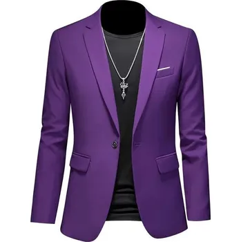 Pánské sako Pánské business sako Barva: Fialová, Velikost: S
