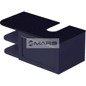 Koupelnový nábytek Smart50 Grifel Skříňka pod umyvadlovou mísu, s 1 zásuvkou, s výřezem U, závěsná, odklad L, 91,5 x 36,2 x 50 cm, modrá, GRIF1 90 1Z RAD L 410