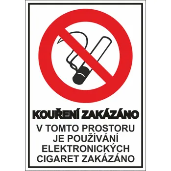 Bezpečnostní značky Kouření zakázáno v tomto prostoru je používání ele A5 samolepka
