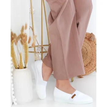 Dámské tenisky Prety Bílé slip on tenisky 11083-8WH Velikost: 36