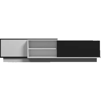 Televizní stolek Cama TV skříňka SIGMA1 180 bílá/černý lesk