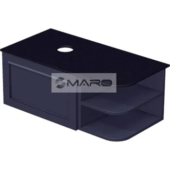 Koupelnový nábytek Smart50 Grifel Skříňka pod umyvadlovou mísu, s 1 zásuvkou, s výřezem O, závěsná, odklad P, 91,5 x 36,2 x 50 cm, modrá, GRIF2 90 1Z RAD P 410