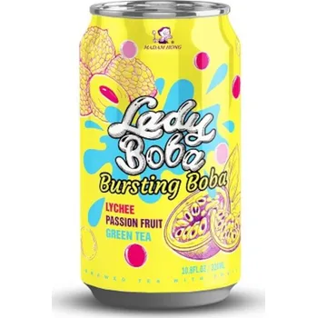 Bubble tea Lady Boba Passion fruit, lychee bubble tea 320ml
