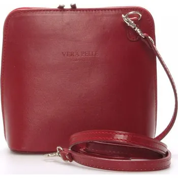 Kabelka Dámská kožená crossbody Kirsten, červená
