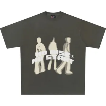 Pánské tričko s nápisem Barva: Šedá, Velikost: 4XL