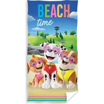 Sprchový závěs Dětská osuška Tlapková Patrola Čas na Plážování