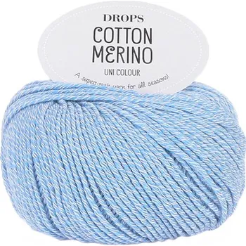 Příze Příze DROPS Cotton Merino 30 - bleděmodrý melír