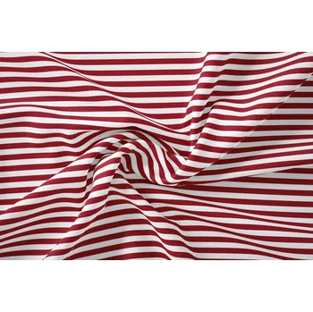 Viskózový úplet ČERVENOBÍLÝ / 1 CM