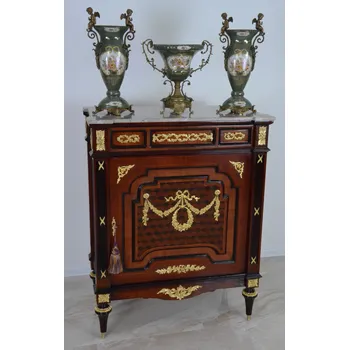 Komoda Zámecká intarzovaná komoda zdobená bronzem 120 cm