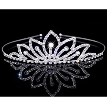 Čelenka B-TOP Slavnostní korunka do vlasů Crystal 2 - stříbrná