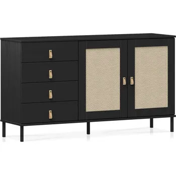 Příborník do zásuvky Černý příborník masiv borovice a ratan Sibony