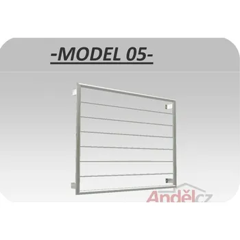 Zábradlí MODEL 05-vodorovná výplň- zábradlí francouzská okna Nerez kartáčovaný satén