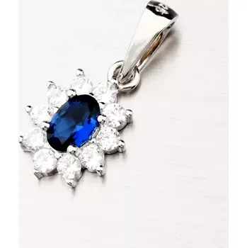 Přívěsek Dámský přívěsek stříbro 925 zirkon modrý modré kameny PKL-3115