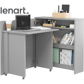 Psací stůl Rozkládací psací stůl REBECCA levý, šedá