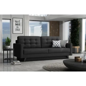 Pohovka Falco Rozkládací pohovka Florencie s úložným prostorem, Malmo 96/Zygzak černá/Bella 001